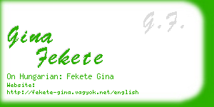 gina fekete business card